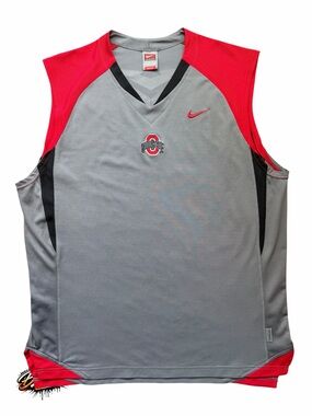 VTG Nike Ohio State‎ Buckeyes Basketball Jersey Size XL Red/Gray Y2K Sportswear